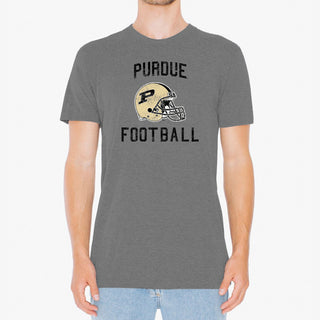 Purdue University Boilermakers Faded Helmet T Shirt - Premium Heather