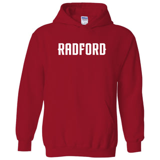 Radford University Highlanders Basic Block Heavy Blend Hoodie - Red