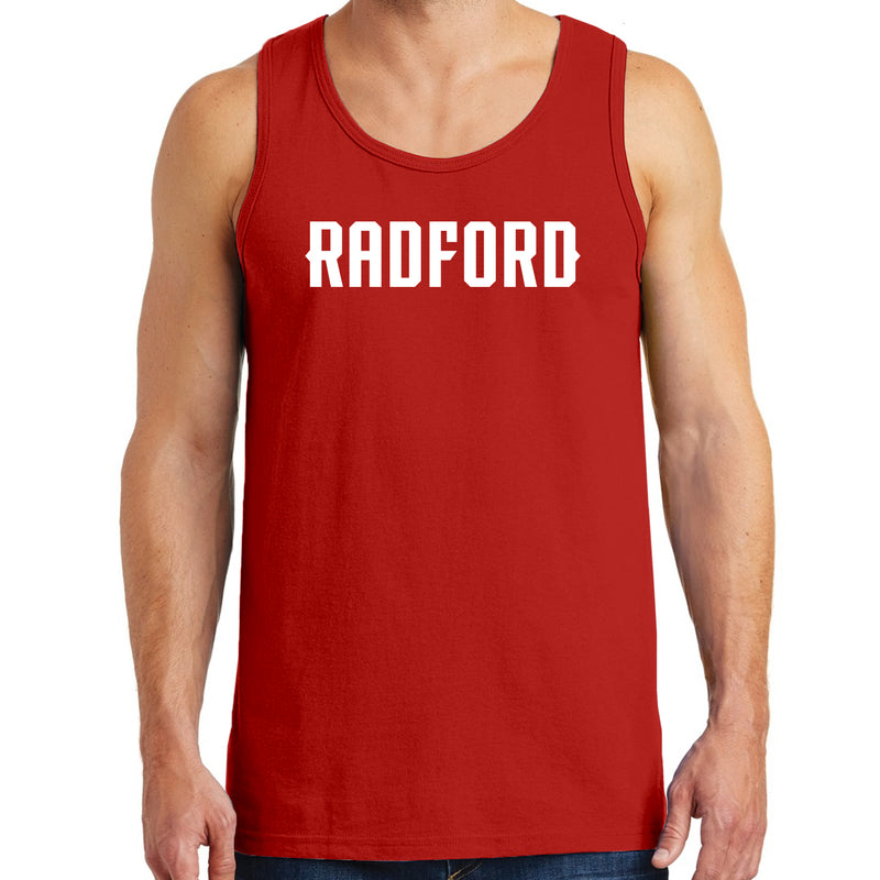 Radford University Highlanders Basic Block Heavy Cotton Tank Top - Red
