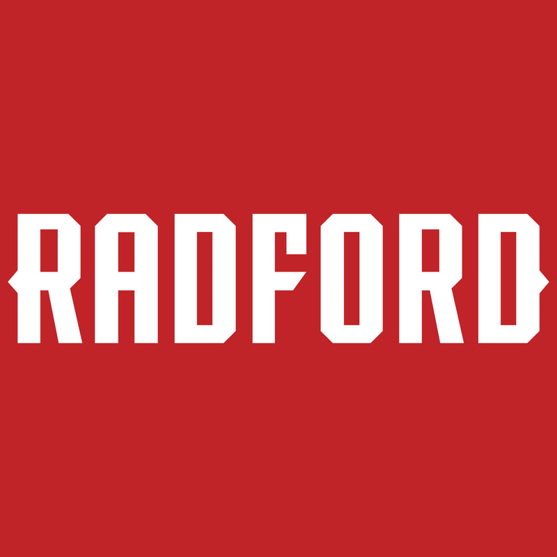 Radford University Highlanders Basic Block Cotton Short Sleeve Womens T Shirt - Red