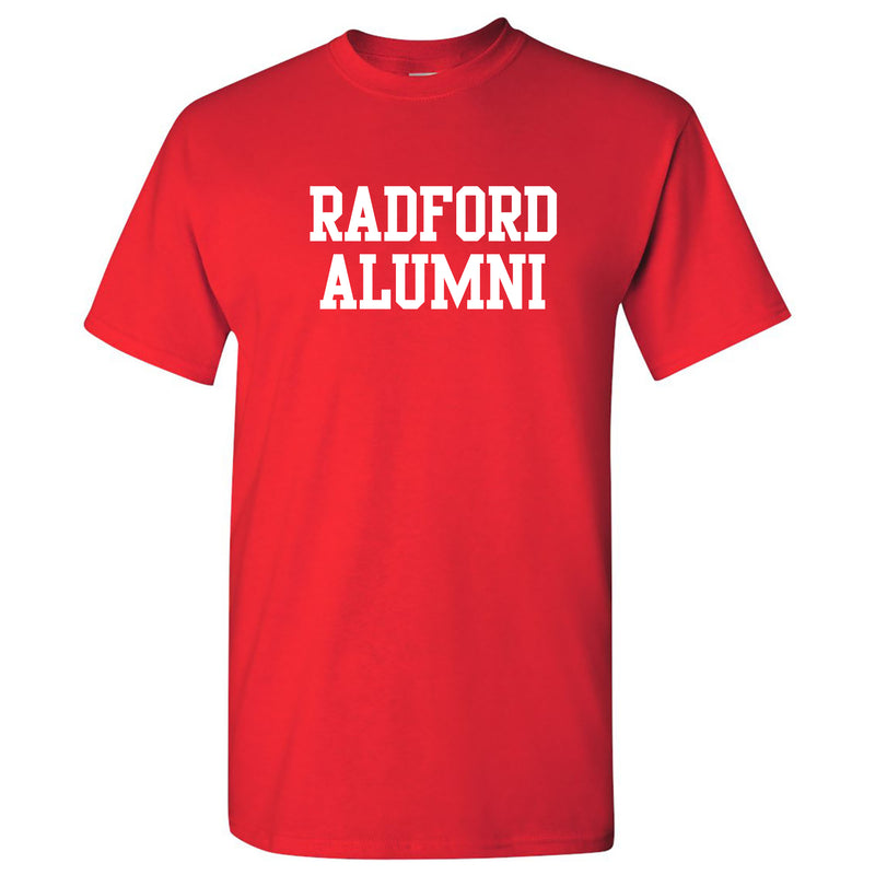 Radford University Highlanders Alumni Basic Block Cotton Short Sleeve T Shirt - Red
