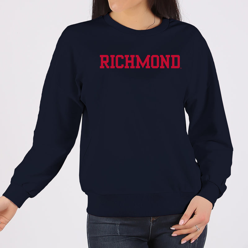 Richmond Spiders Basic Block Crewneck Sweatshirt - Navy