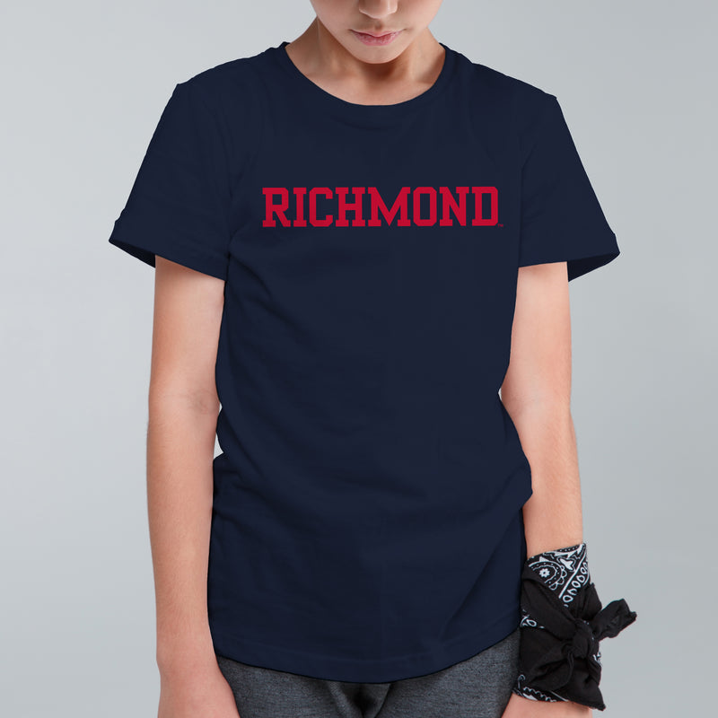 Richmond Spiders Basic Block Youth T Shirt - Navy