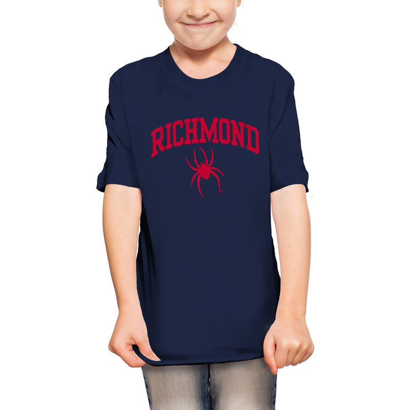 Richmond Spiders Arch Logo Youth T Shirt - Navy