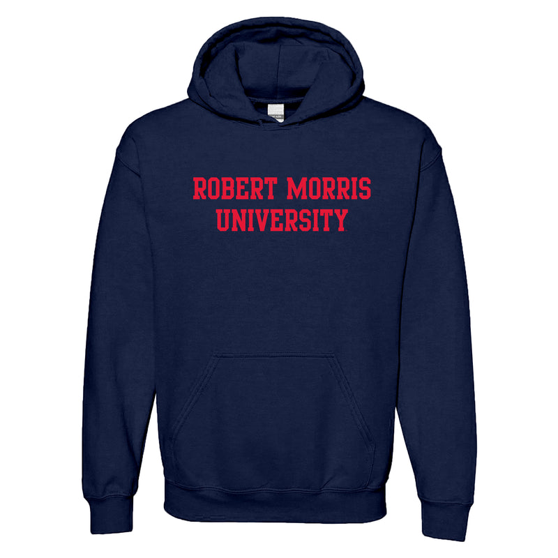 Robert Morris University Colonials Basic Block Hooded Sweatshirt - Navy