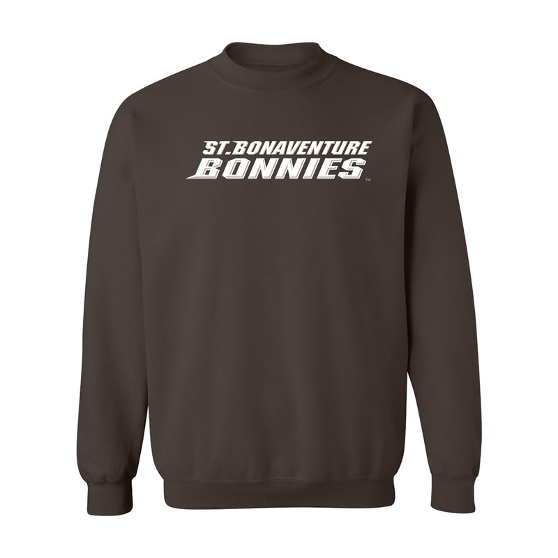 St. Bonaventure Bonnies Basic Block Crewneck Sweatshirt - Dark Chocolate