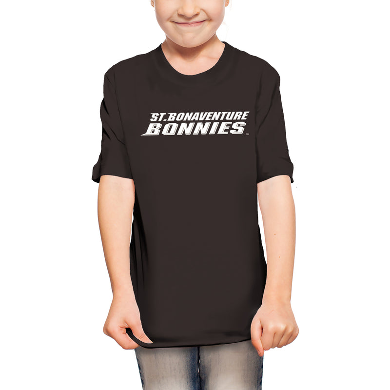 St. Bonaventure Bonnies Basic Block Youth T Shirt - Dark Chocolate