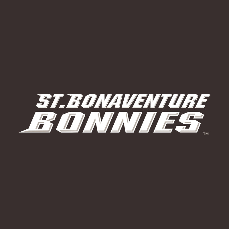 St. Bonaventure Bonnies Basic Block T Shirt - Dark Chocolate