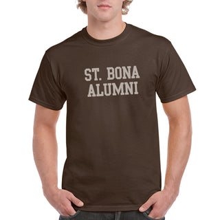 St Bonaventure Alumni Block T Shirt - Dark Chocolate