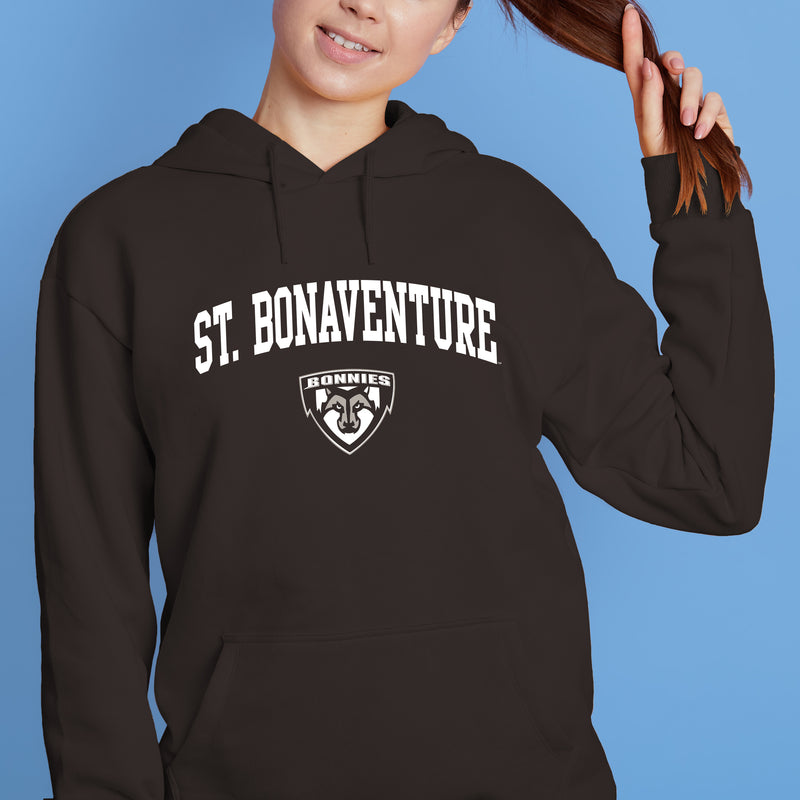 St. Bonaventure Bonnies Arch Logo Hoodie - Dark Chocolate