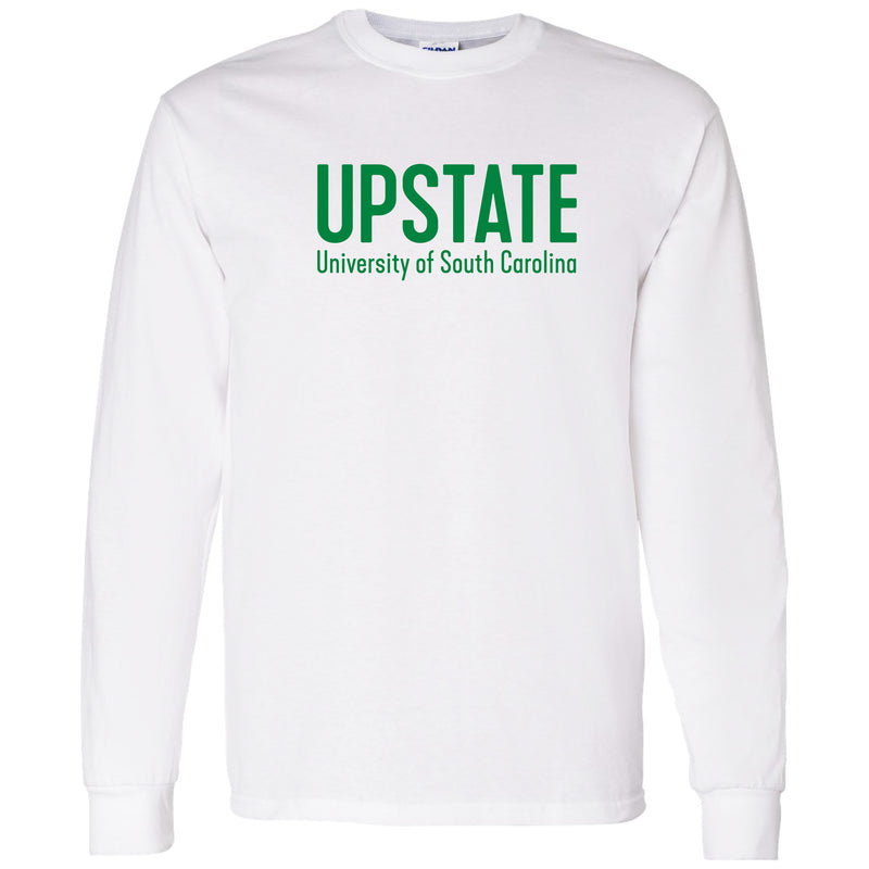 University of South Carolina Upstate Spartans Basic Block Long Sleeve T-Shirt - White