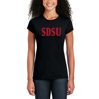 San Diego State Aztecs Basic Block Womens T Shirt - Black