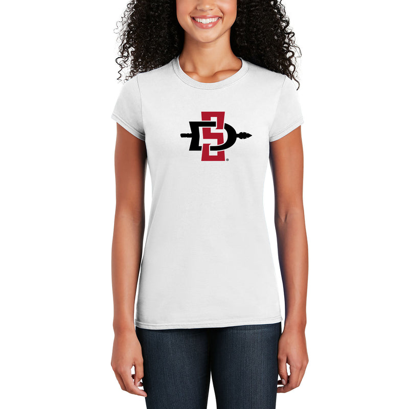 San Diego State Aztecs Primary Logo Womens T Shirt - White