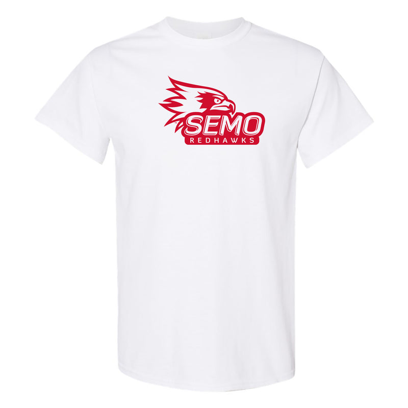 Southeast Missouri State University Redhawks Primary Logo Short Sleeve T-Shirt - White