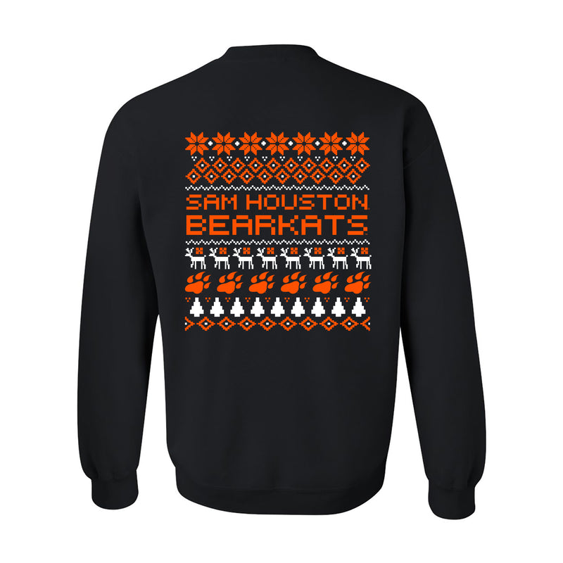 Sam Houston State Holiday Sweater Crewneck - Black
