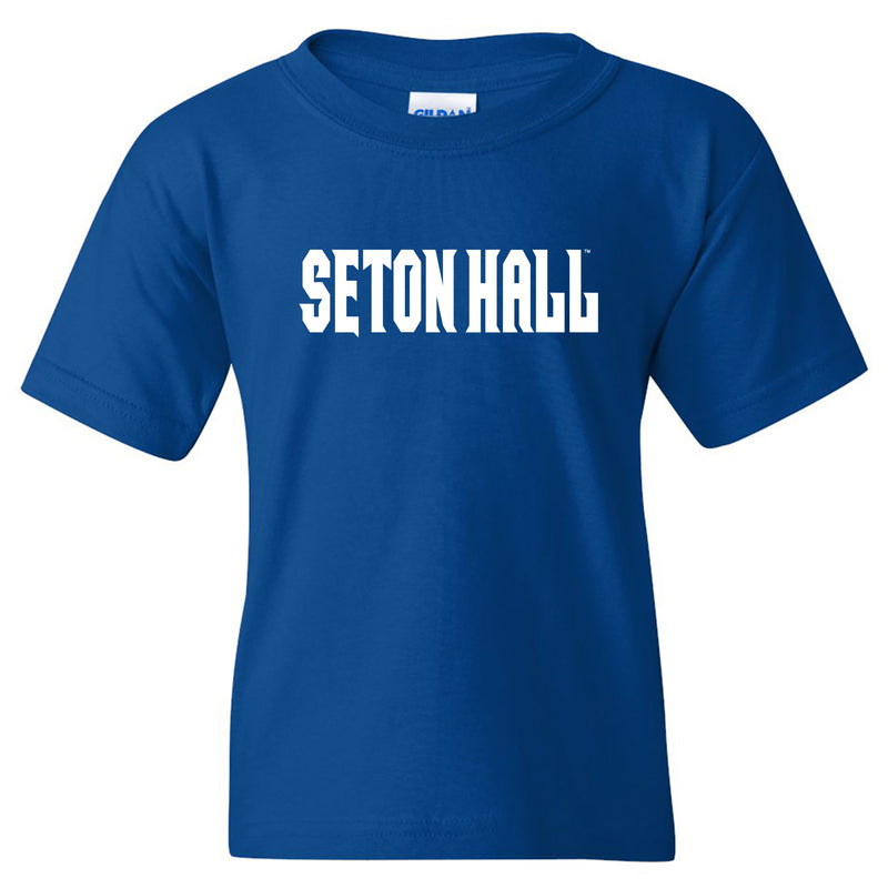 Seton Hall University Pirates Basic Block Youth Short Sleeve T Shirt - Royal