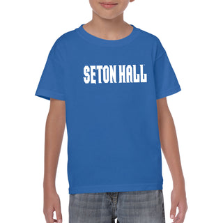 Seton Hall University Pirates Basic Block Youth Short Sleeve T Shirt - Royal