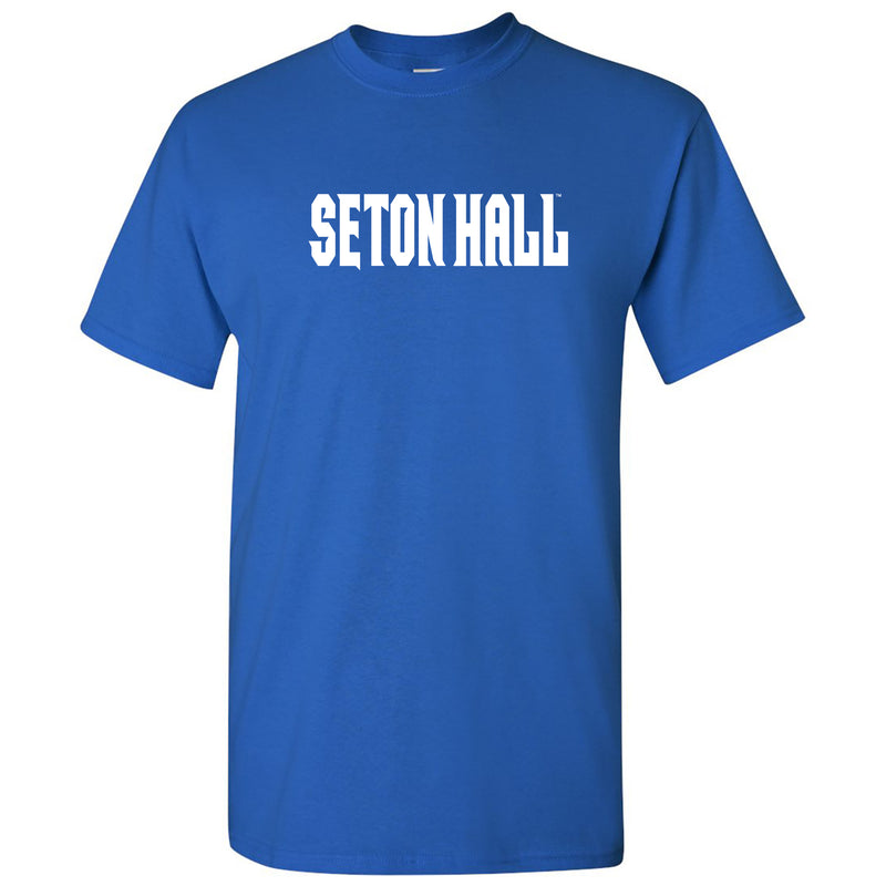 Seton Hall University Pirates Basic Block Short Sleeve T Shirt - Royal