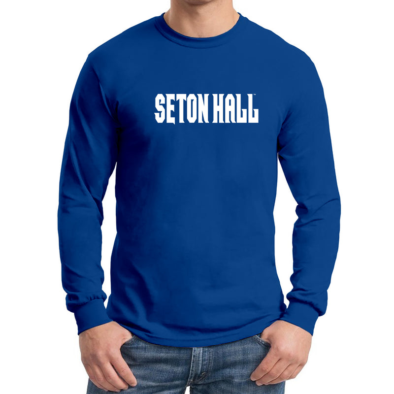 Seton Hall University Pirates Basic Block Long Sleeve T-Shirt - Royal