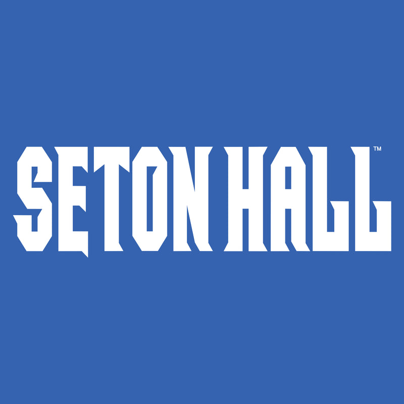 Seton Hall University Pirates Basic Block Womens Short Sleeve T Shirt - Royal