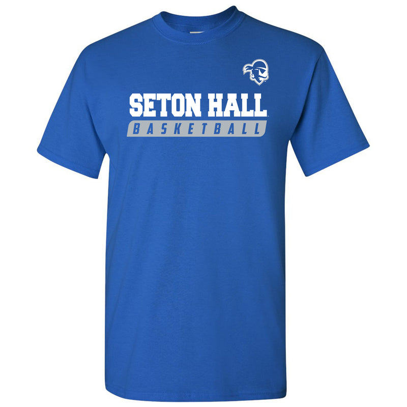 Seton Hall University Pirates Basketball Slant Short Sleeve T Shirt - Royal