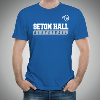 Seton Hall University Pirates Basketball Slant Short Sleeve T Shirt - Royal