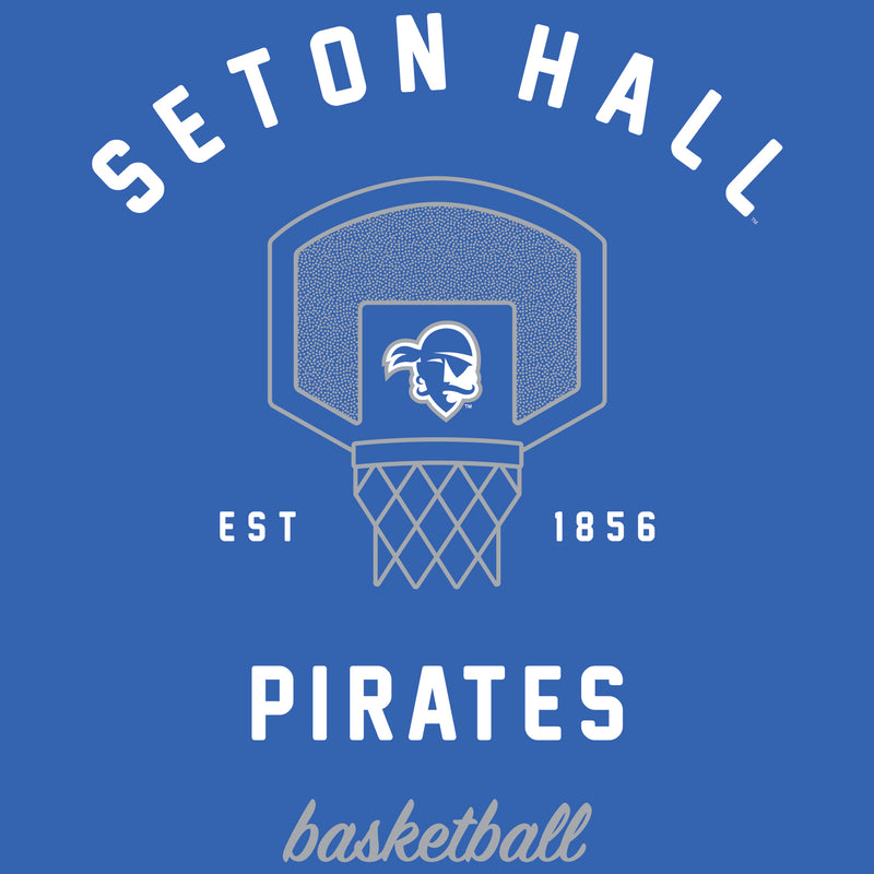 Seton Hall University Pirates Basketball Net Short Sleeve T-Shirt - Royal