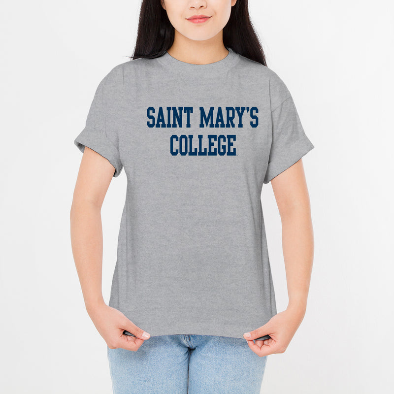 Saint Mary's College Gaels Basic Block T Shirt - Sport Grey