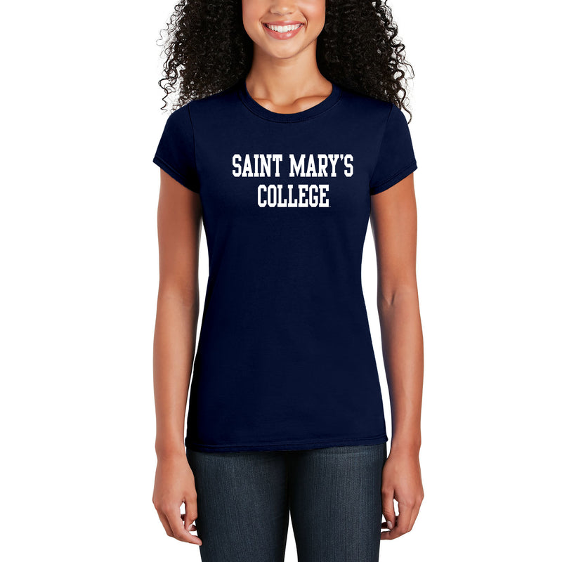 Saint Mary's College Gaels Basic Block Womens T Shirt - Navy