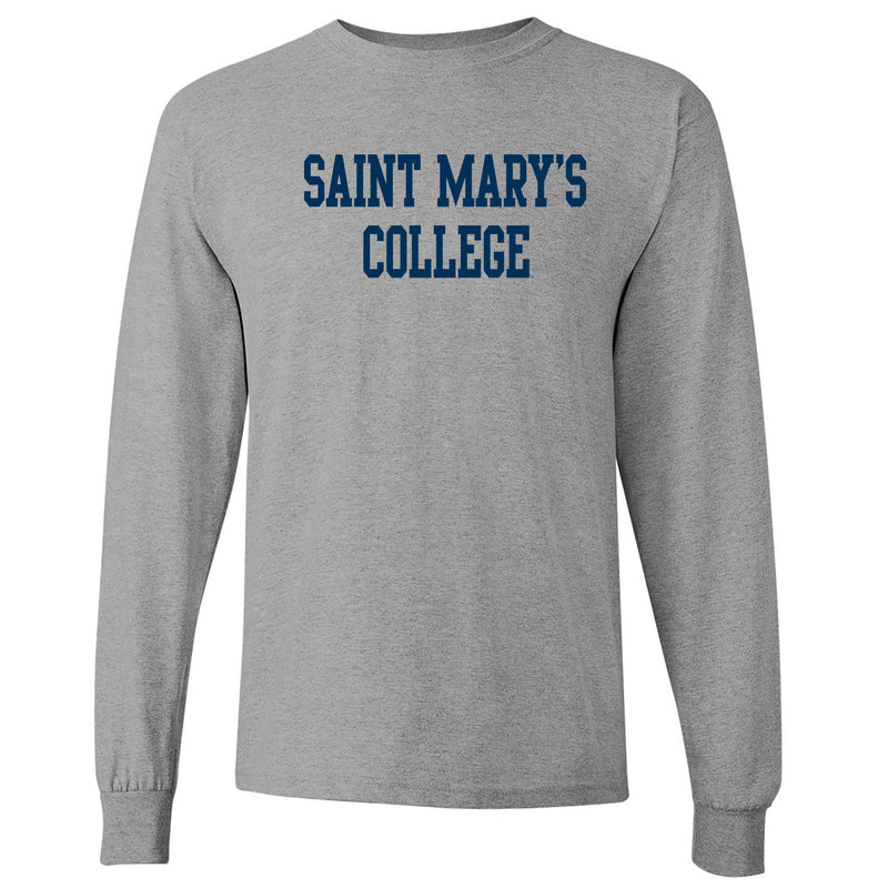 Saint Mary's College Gaels Basic Block Long Sleeve T Shirt - Sport Grey