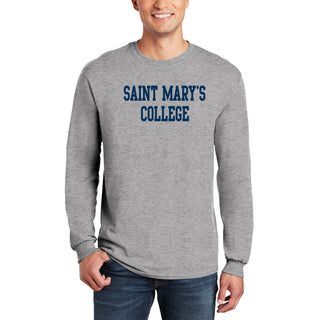 Saint Mary's College Gaels Basic Block Long Sleeve T Shirt - Sport Grey