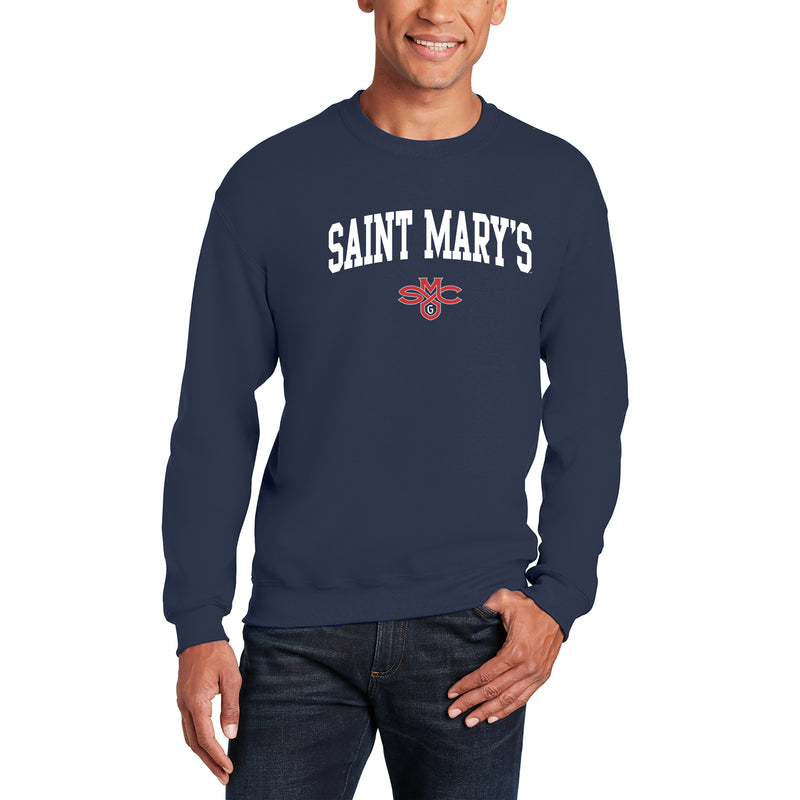 Saint Mary's College Gaels Arch Logo Crewneck Sweatshirt - Navy