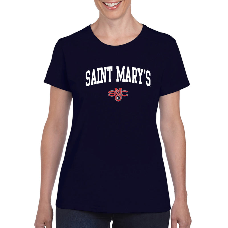 Saint Mary's College Gaels Arch Logo Womens T Shirt - Navy
