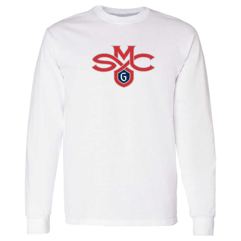 Saint Mary's College Gaels Primary Logo Long Sleeve T Shirt - White