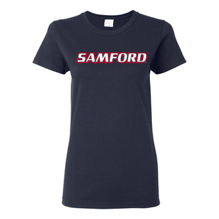 Samford Basic Block Womens T-Shirt - Navy