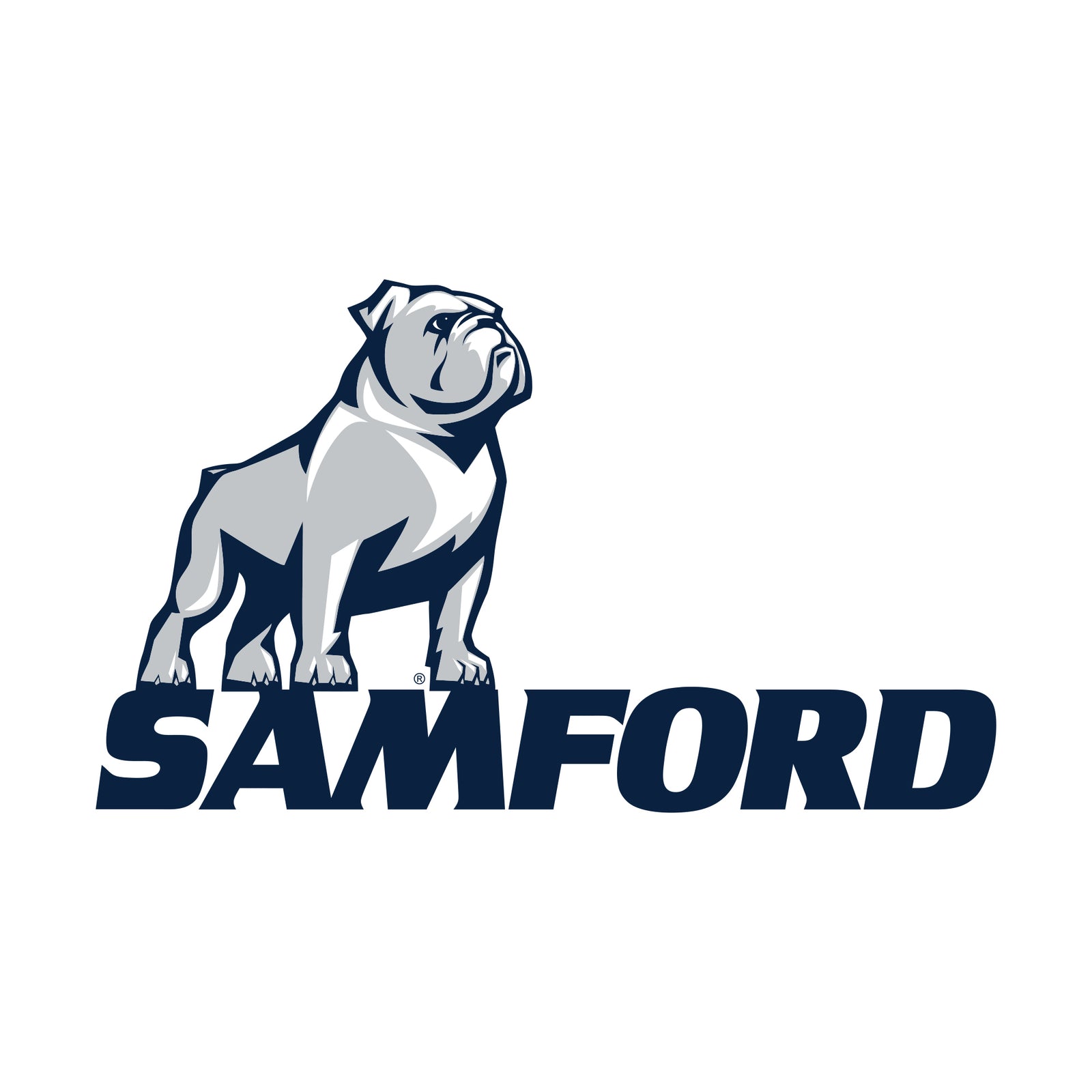 Samford Primary Logo Long Sleeve - White