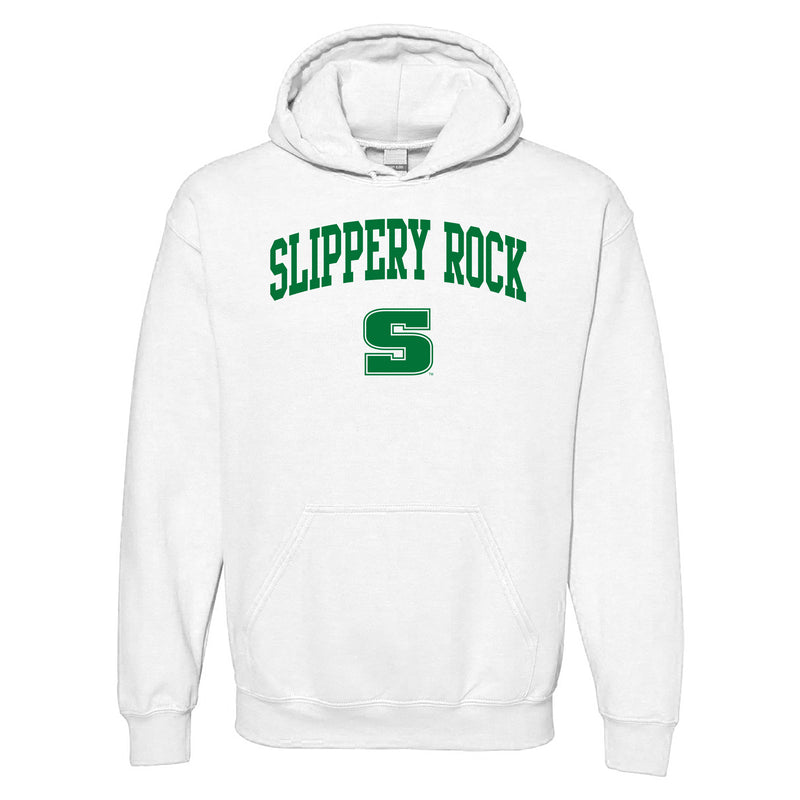 Slippery Rock University The Rock Arch Logo Hoodie - White