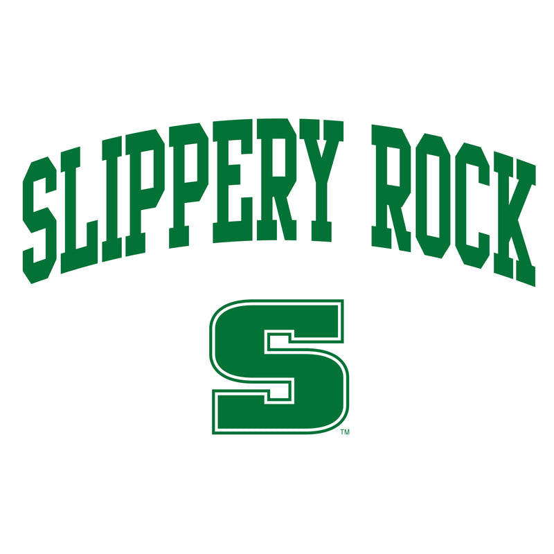 Slippery Rock University The Rock Arch Logo Short Sleeve Youth T Shirt - White