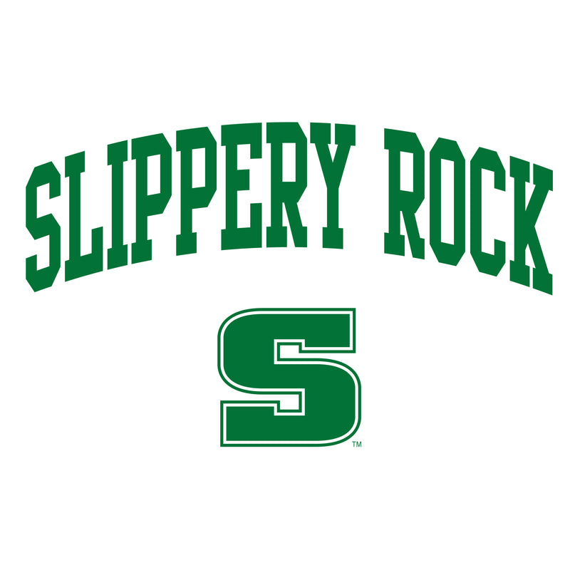 Slippery Rock University The Rock Arch Logo Short Sleeve T Shirt - White