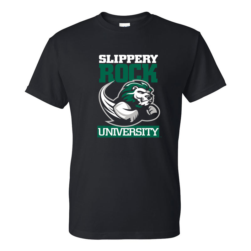 Slippery Rock University The Rock Primary Logo Short Sleeve T-Shirt - Black