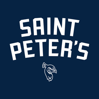 Saint Peter's University Peacocks Arch Logo Womens T-Shirt - Navy