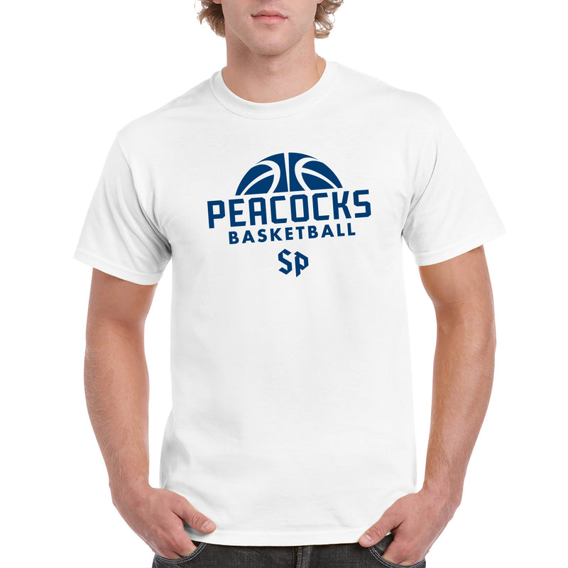 St Peter's University Peacocks Basketball Hype T-Shirt - White