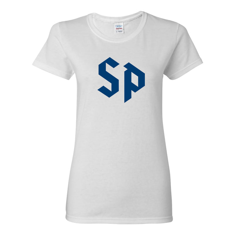 St Peter's University Peacocks Primary Logo Womens T-Shirt - White