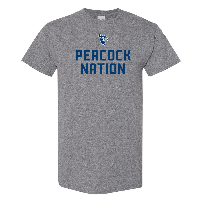St Peter's University Peacocks Peacock Nation T-Shirt - Graphite Heather