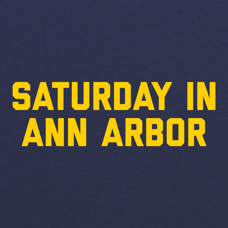 Saturday in Ann Arbor Michigan Next Level Triblend Short Sleeve T Shirt - Vintage Navy