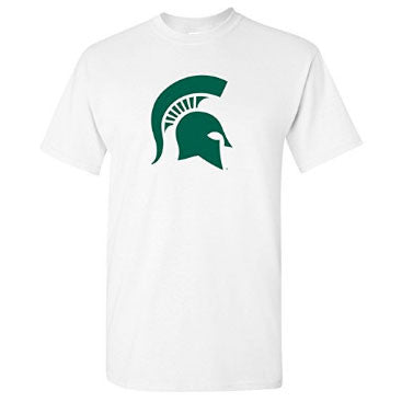 Michigan State University Spartans Primary Logo Short Sleeve T Shirt - White