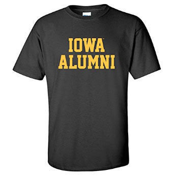 University of Iowa Hawkeyes Basic Block Alumni Short Sleeve T Shirt - Black
