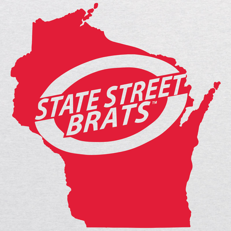 State Street Brats in Wisconsin - Heather White/Vintage Red