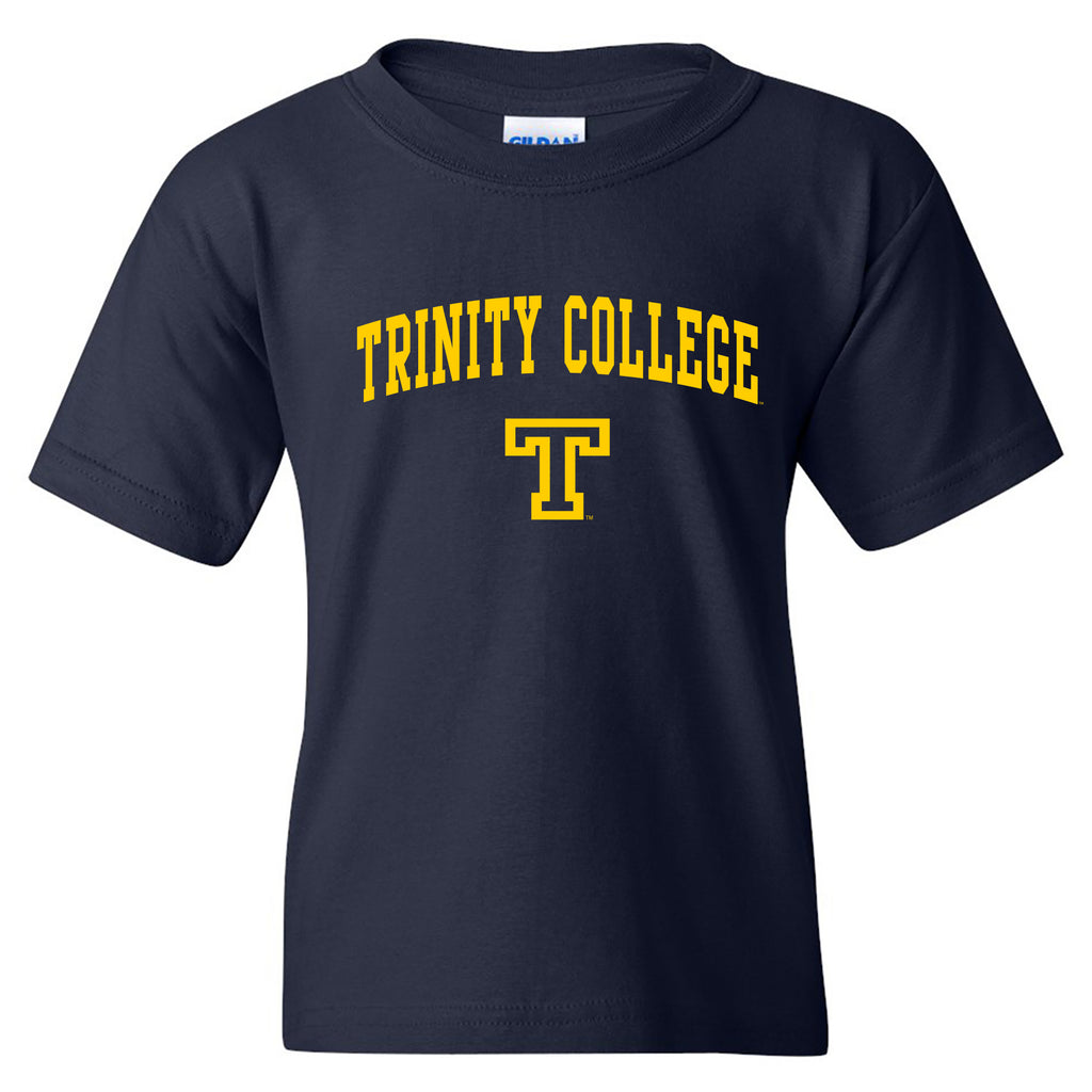 Trinity College Bantams Arch Logo Basic Cotton Youth Short Sleeve T Sh ...