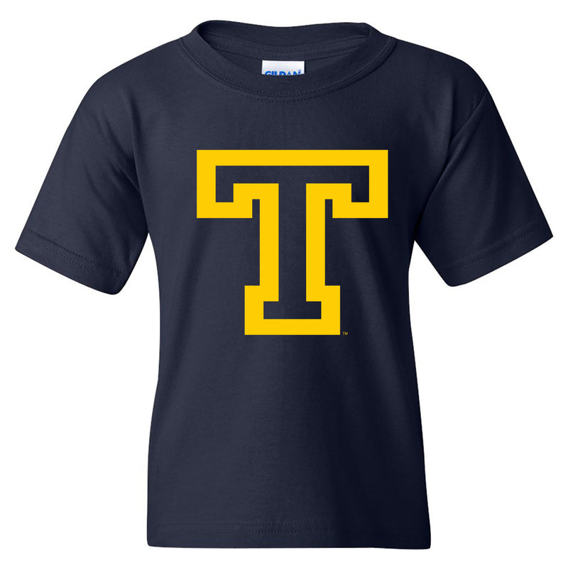 Trinity College Primary Logo  Basic Cotton Youth Short Sleeve T Shirt - Navy
